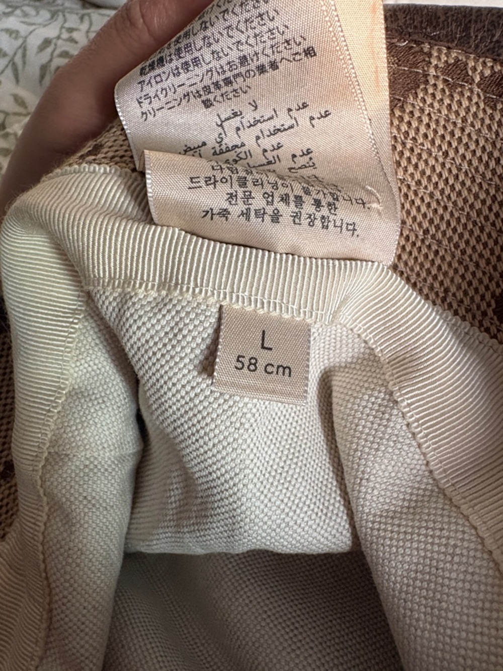 Gucci Brown Beige GG Monogram Bucket Hat size L 58cm - Picture 7 of 8